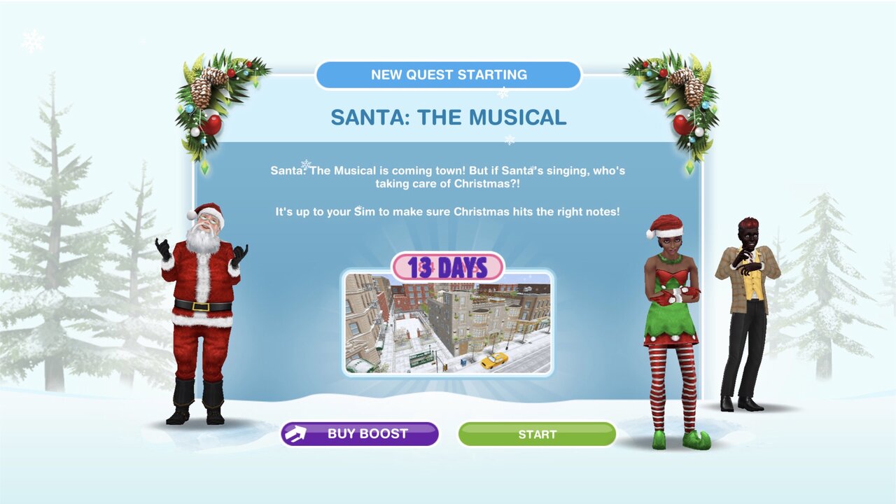 Sims FreePlay Santa Musical