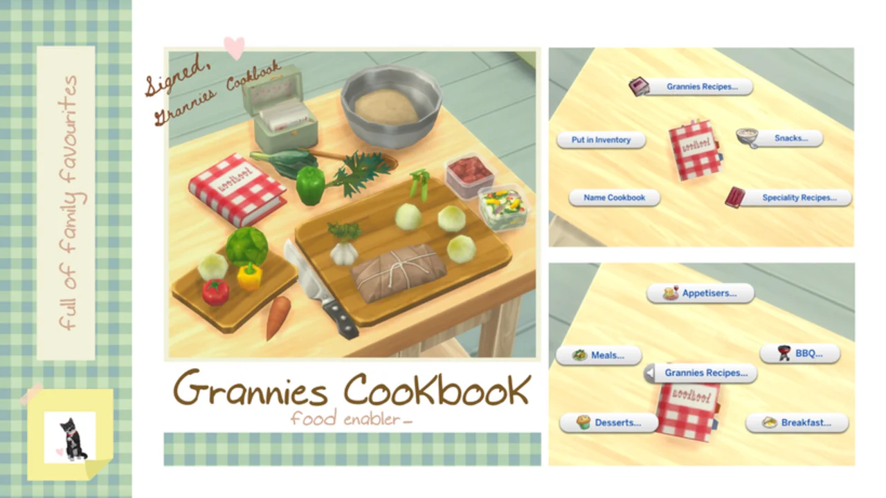 grannies cookbook sims 4