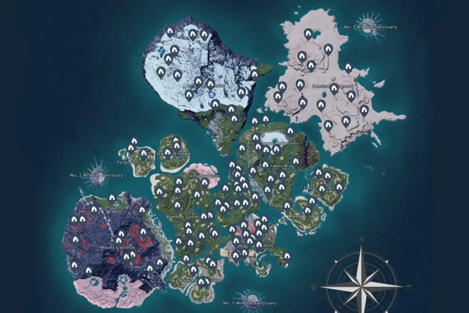 palworld dungeon locations