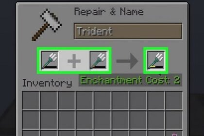 how to repair trident in minecraft
