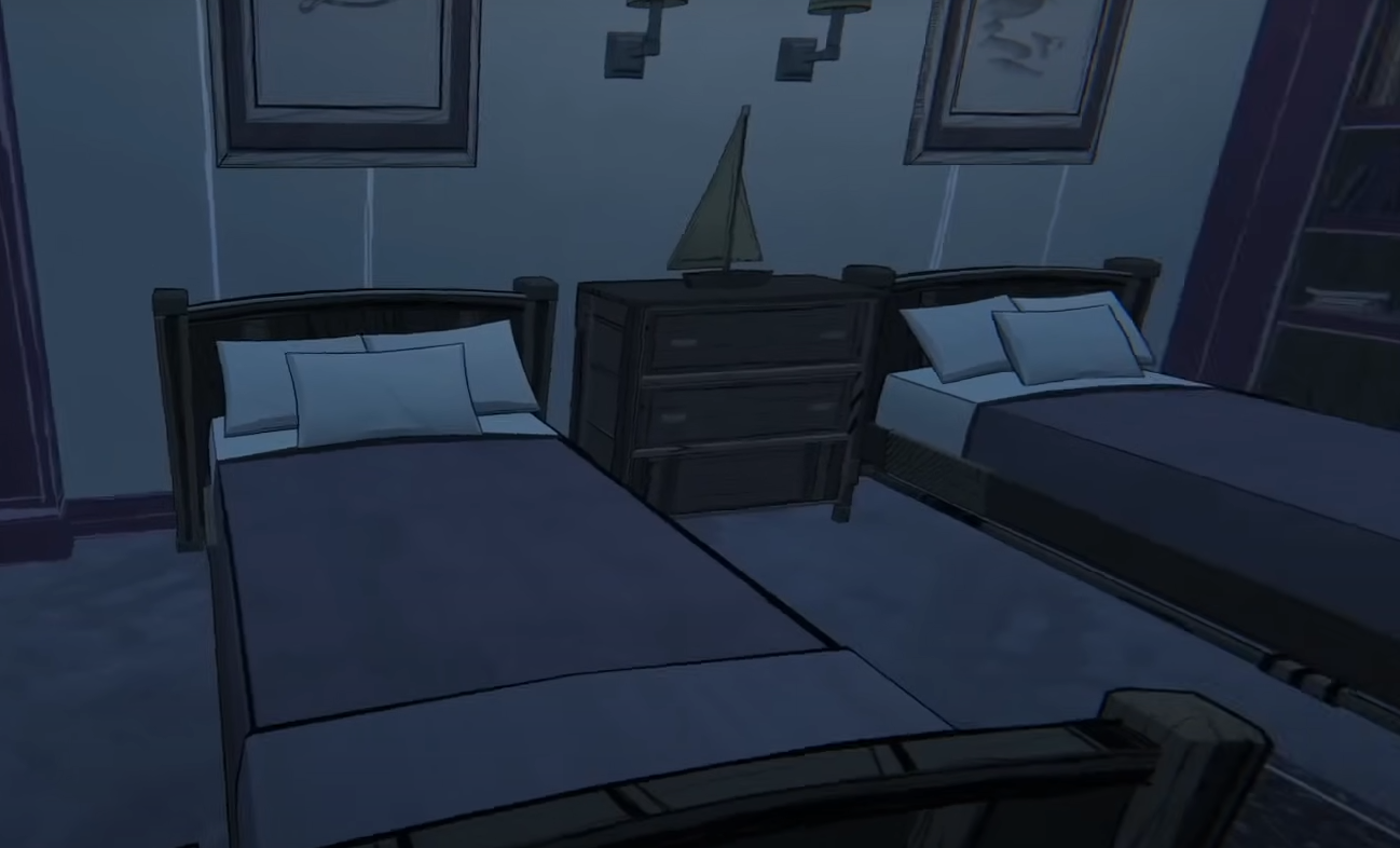 blue prince guest bedroom