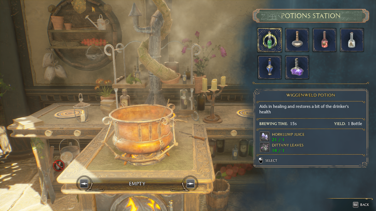 how to use potions in hogwarts legacy