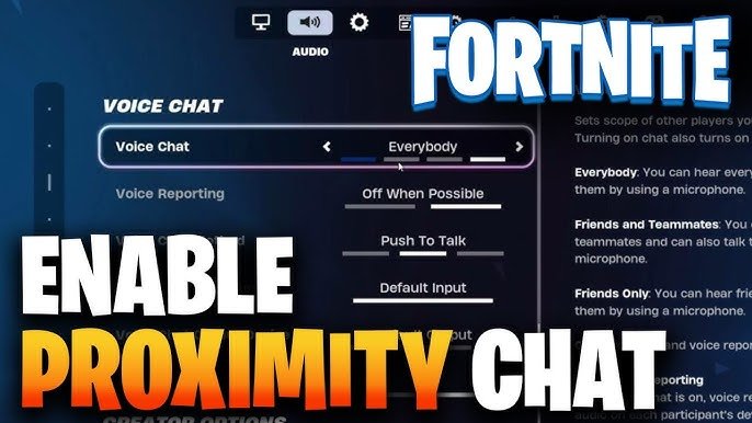 how to use proximity chat in fortnite