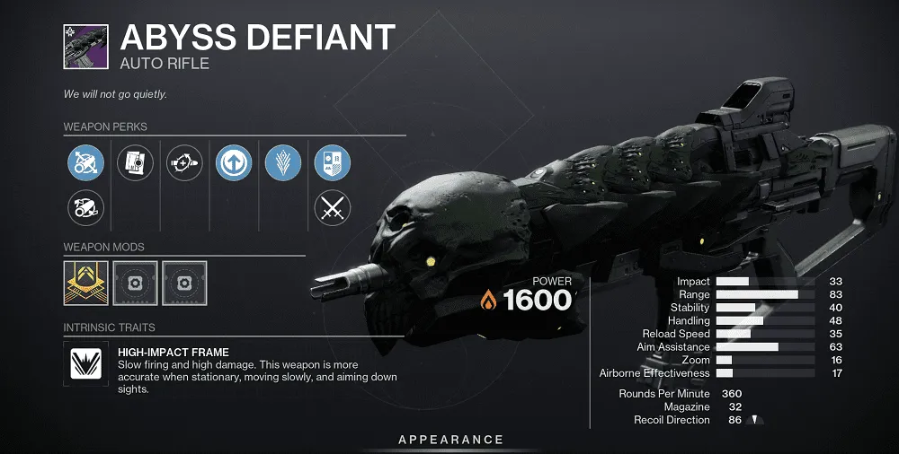 abyss defiant destiny 2